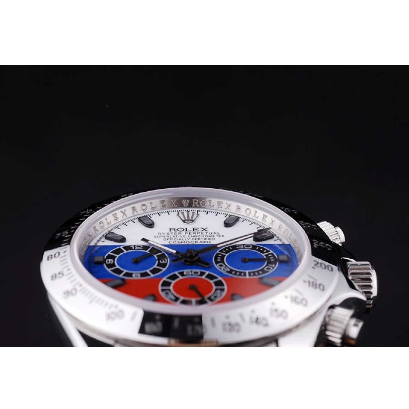 MiroTime 0730 Rolex Cosmograph Daytona Silver Bracelet Russian Flag Dial 7473